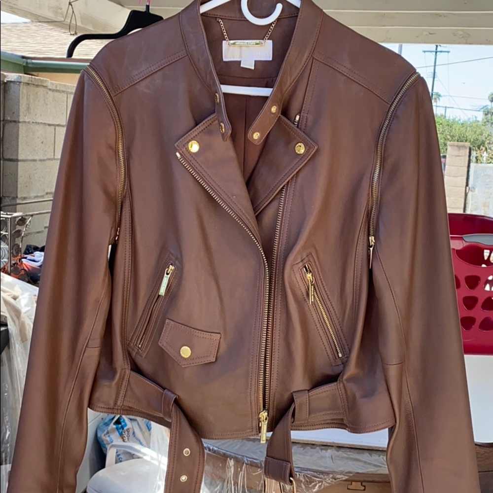 Micheal Kors leather jacket 🍁🍂☕️